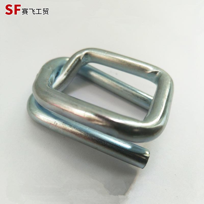 供应2550聚酯纤维打包扣25mm柔性纤维镀锌打包扣回型钢丝扣 - 图2