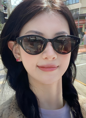 复古猫眼墨镜女高级感防晒紫外线