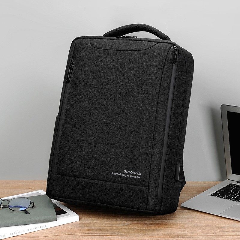 商务双肩包男休闲防水电脑背包男学生书包高级感礼品定制logo,淘宝优惠券,粉丝福利购,淘宝优惠卷