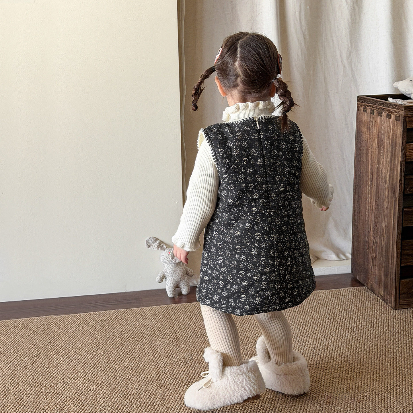 维木童装女童连衣裙冬装加厚保暖洋气儿童背心裙一岁婴儿女宝裙子,淘宝优惠券,粉丝福利购,淘宝优惠卷