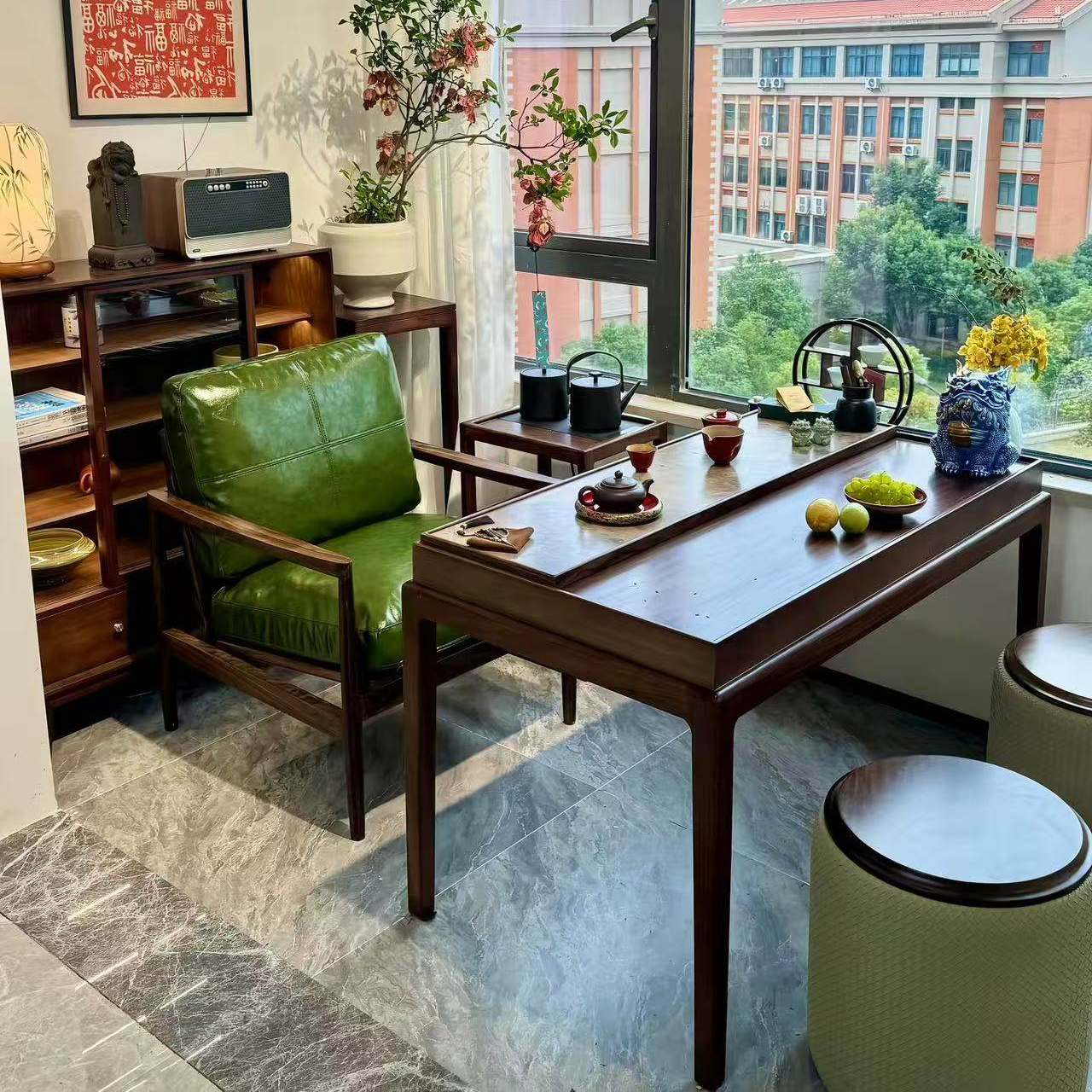 单里宋式美学岩板实木茶桌新中式收纳小茶台高端小型小茶桌阳台,淘宝优惠券,粉丝福利购,淘宝优惠卷