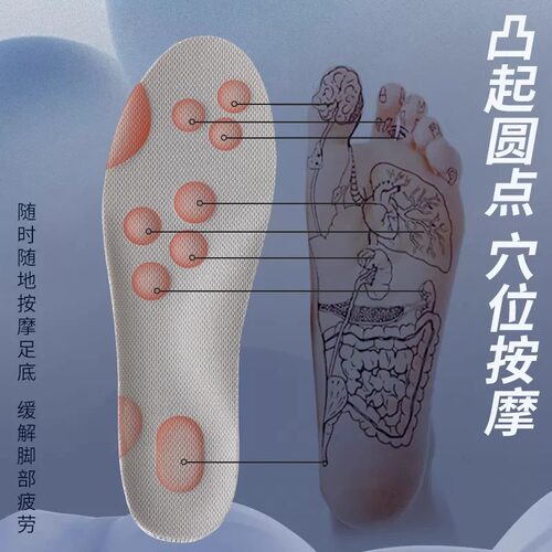 足力健足弓支撑鞋垫女4d久站不累脚踩屎感老人厚减震防痛军训专用 - 图2