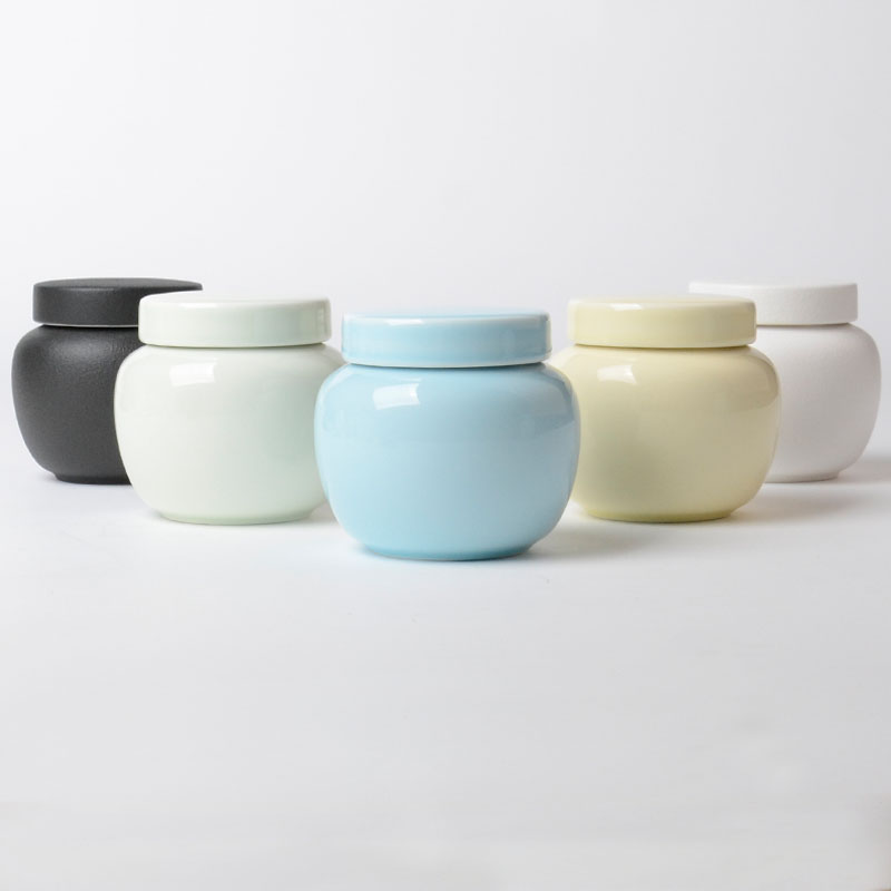 蜂蜜瓶300g青瓷小密封瓶膏方罐阿胶罐复古陶蜜罐中药罐茶叶存储罐 - 图0