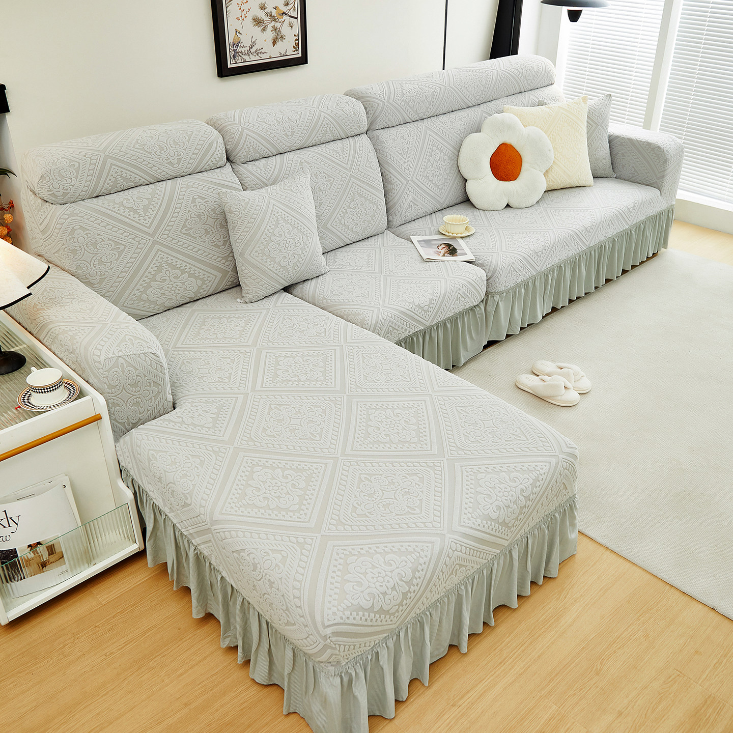 沙发套罩新款2025全包型四季带裙边贵妃组合套装防猫抓防尘保护套,淘宝优惠券,粉丝福利购,淘宝优惠卷