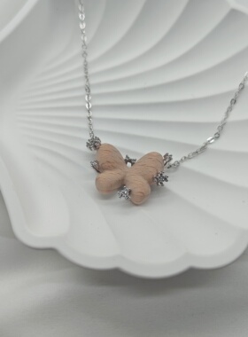 何方星光蝴蝶锁骨链925银陈都灵