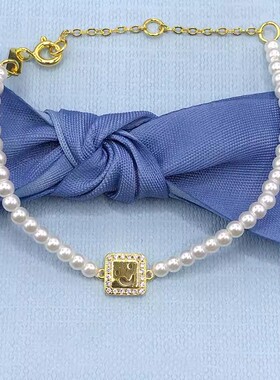 何方女笑脸珍珠手链轻奢周雨彤