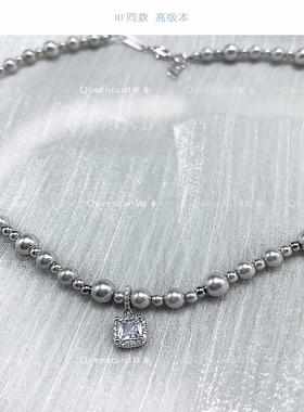 何方女陈都灵同款气泡方糖项链