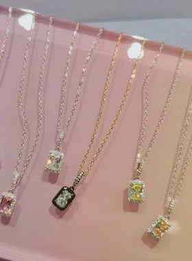 何方极光小方糖项链丁达尔礼物女