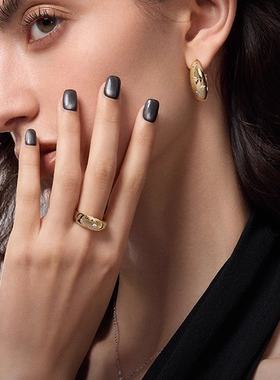 何方气质鎏光星芒戒指925银女