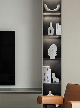 北欧电镀银色轻奢摆件家居饰品创意酒柜玄关电视柜设计艺术感摆设