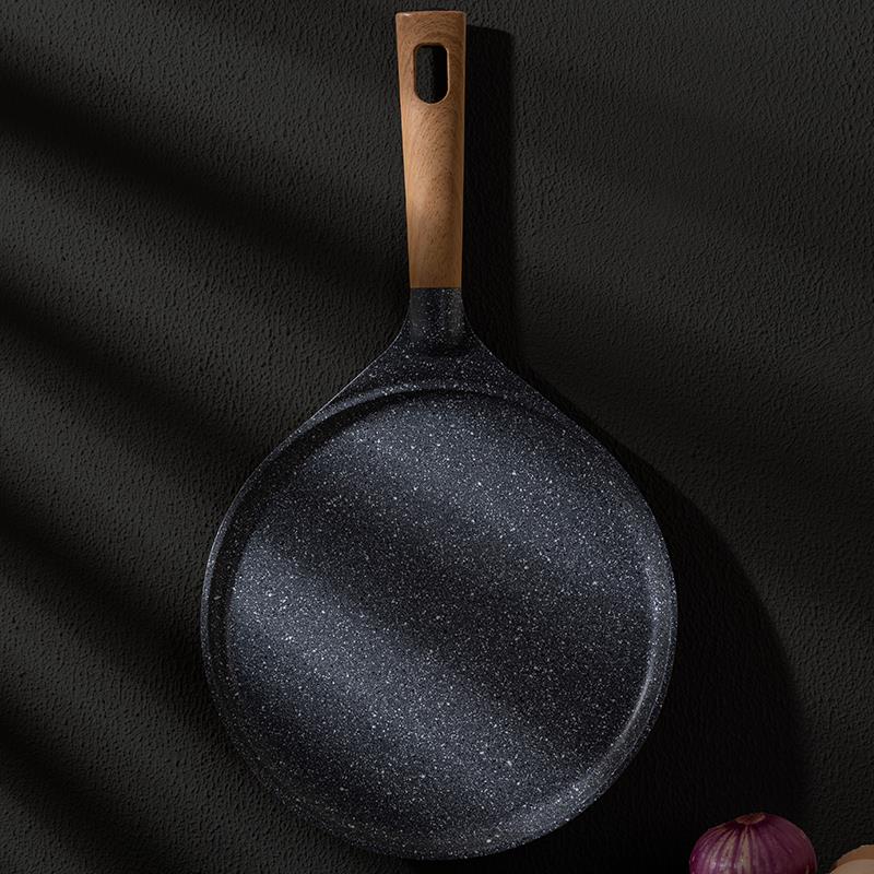 MGC披萨盘饼底烤盘家用班戟锅6/8/9寸pizza盘平底不粘锅牛排煎锅 - 图0