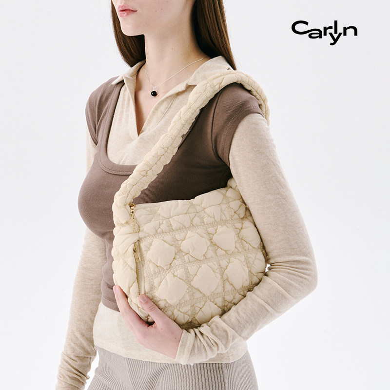 【虞书欣同款】Carlyn SOFT M中号韩国轻奢爆款褶皱云朵包单肩包