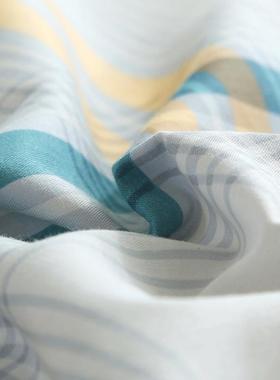 绿色心情全棉印花四件套纯棉被套单品学生宿舍三件套床上用品