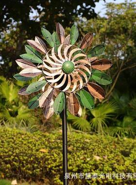 太阳能风转灯户外庭院地插灯景观灯LED广场小区公园草坪灯