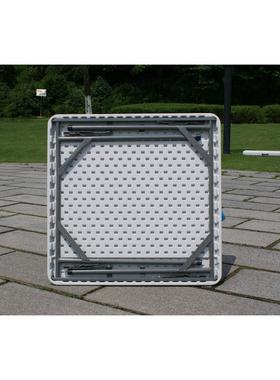 34英寸方桌方型吹塑餐桌小型四人饭桌87*87cm正方形塑料桌