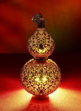 铜欣祥黄铜《花丝福葫芦》摆件家居客厅办公室桌面家居装饰品礼品