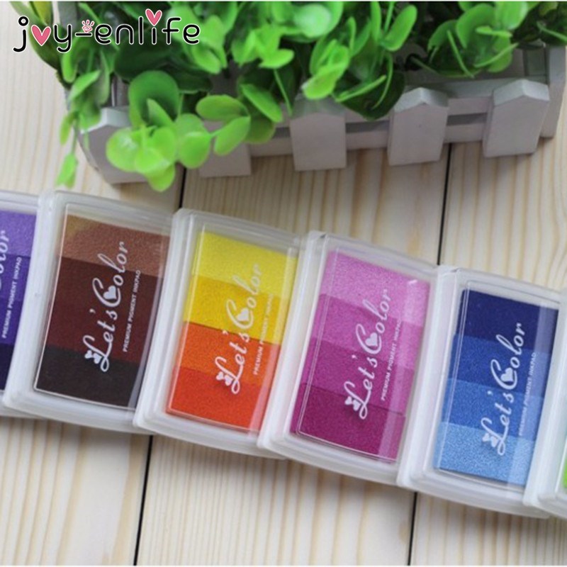 网红1PCS 6style Inkpad Ink stamp pad Colorful Cartoon Craft - 图1