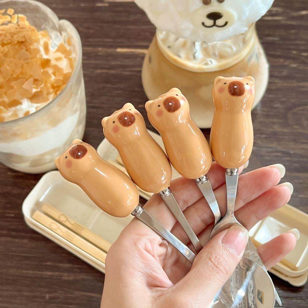 卡皮巴拉筷子勺子套装不锈钢学生三件套儿童叉子餐具便携式收纳盒,淘宝优惠券,粉丝福利购,淘宝优惠卷