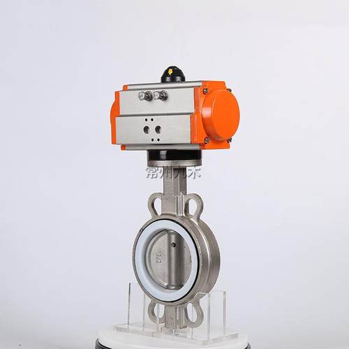 气动蝶阀D671F-16P气动不锈钢蝶阀气动304蝶阀气动四氟蝶阀气动 - 图0