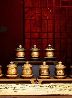 纯铜圣水杯供佛杯观音水杯供奉佛前家用财神招财供奉净水杯莲花杯