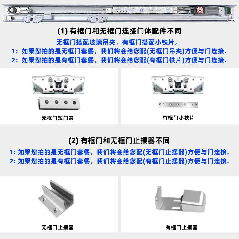 R125电动平移门自动门感应门整套机组轨道全套电机控制器门禁配件 - 图2