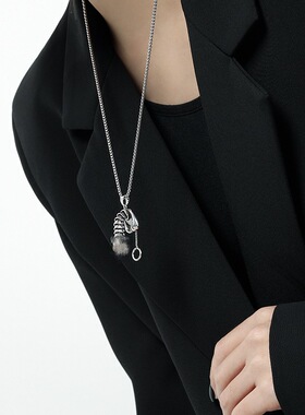 s925欧美风吊坠民族风男士嘻哈纯银项链生命之根个性挂饰配饰