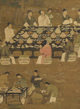 北宋赵佶《文会图》宋徽宗人