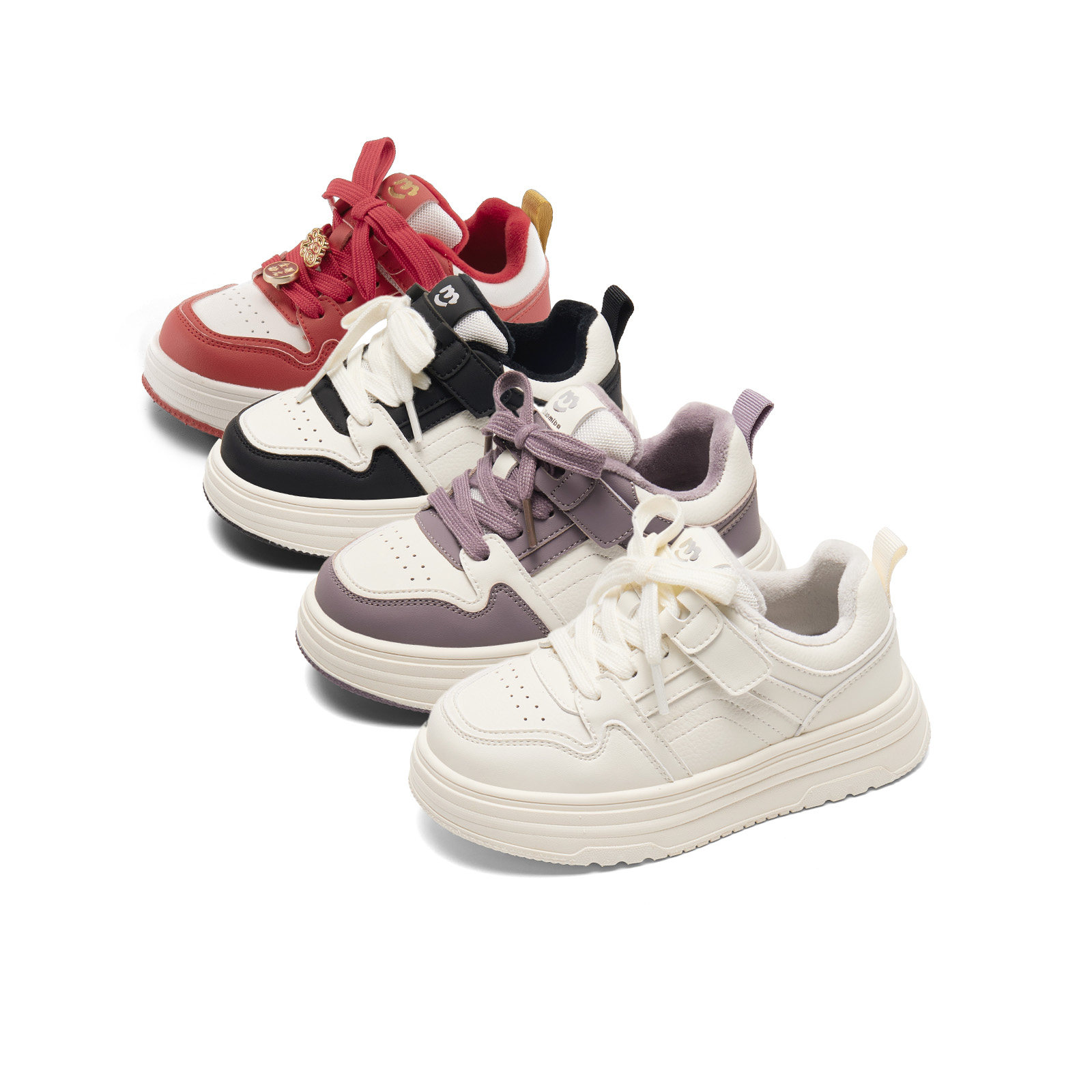 小米步女童板鞋2025秋冬新款儿童鞋子皮面小白鞋休闲二棉男童鞋子,淘宝优惠券,粉丝福利购,淘宝优惠卷