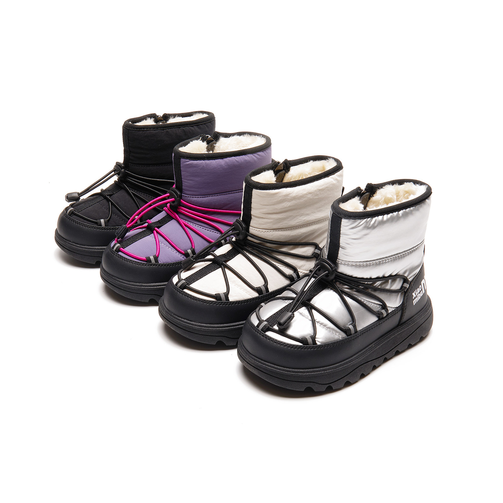 小米步女童雪地靴2025冬季新款加绒加厚棉靴儿童防寒保暖棉鞋男童,淘宝优惠券,粉丝福利购,淘宝优惠卷