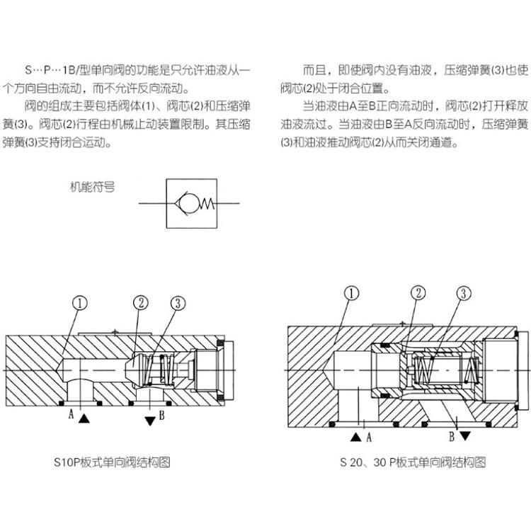 华德液压单向阀S10P2.0B S20P1.0B S30P5.0B 3.0B 11B21B31B51B41 - 图1