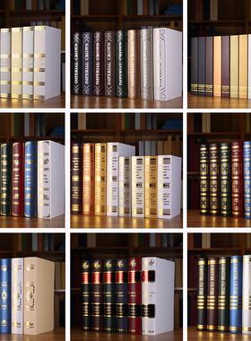 真书本摆件欧式假书仿书装饰书样板房书房书架酒吧咖啡厅道具模型