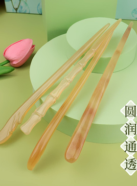 牛角发簪发饰盘发新中式简约