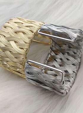 欧美夸张金属首饰饰品义乌手工编织手镯女时尚宽手镯手饰