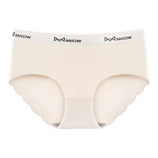 猫人纯棉内裤女抗菌裆女生冰丝无痕性感不卡裆中腰三角透气短裤头