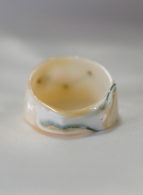 thalatta原创天然夜光贝炫彩欧泊星座戒指日韩ins时尚个性指环