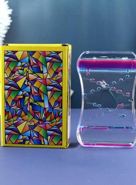 抖音同款创意减压滑梯沙漏情侣减压爱心油漏治愈美腰油滴节日送礼