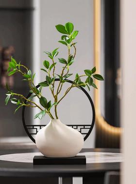 新中式复古典中国风茶室角几装饰品禅意家居客厅创意玄关酒柜摆件