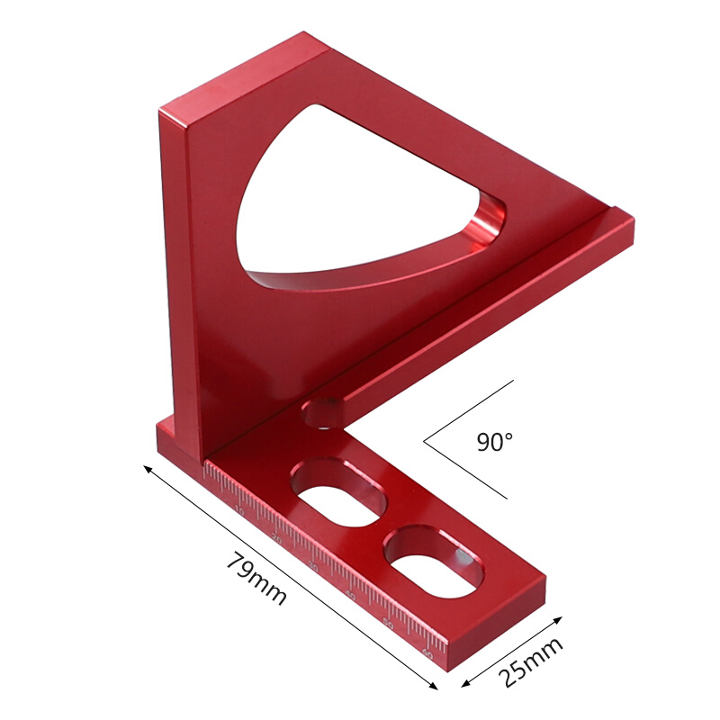 木工三角尺划线尺刻度尺45°铝合金直角尺角度尺画器规测量规-图2