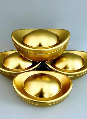 新年婚庆乔迁新居高贵装饰摆件马口铁金元宝糖果盒储物不锈铁罐盒