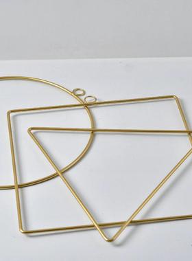 金属几何挂环铁环三角形门挂墙挂DIY家居装饰节日布置模拟花环