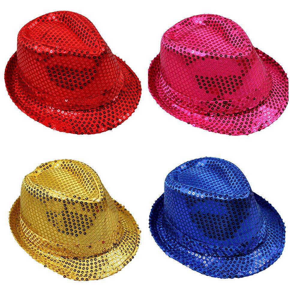 儿童亮片爵士礼帽潮表演演出帽舞台舞蹈幼儿帽子男女儿童节帽子,淘宝优惠券,粉丝福利购,淘宝优惠卷