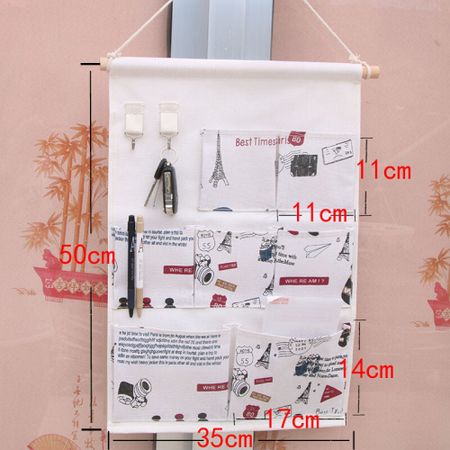 收纳袋小挂袋杂物家居挂墙挂式门后宿舍学生布艺手机壁挂兜储物袋
