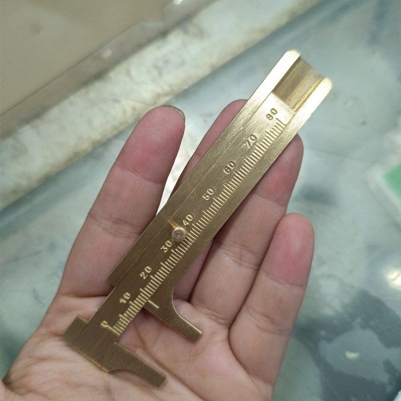 文玩铜卡尺珠宝高精度小型游标卡尺数显家用测量工具油标迷你 - 图1