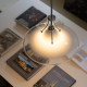 Blown glass dining room chandelier light island bauhaus style