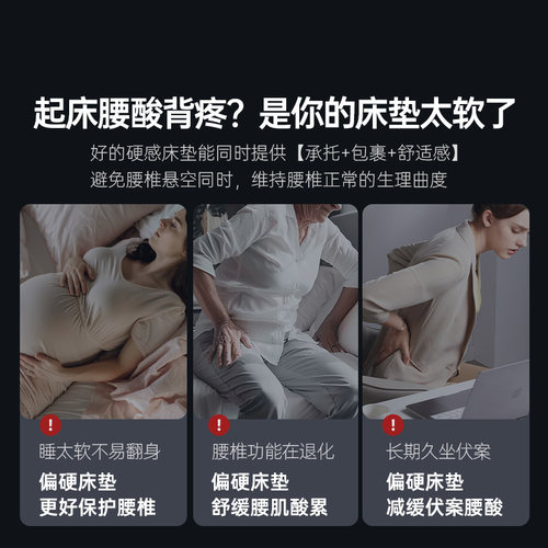 美国西屋床垫G3Pro+天然乳胶席梦思成人家用卧室弹簧床硬护腰护脊 - 图3