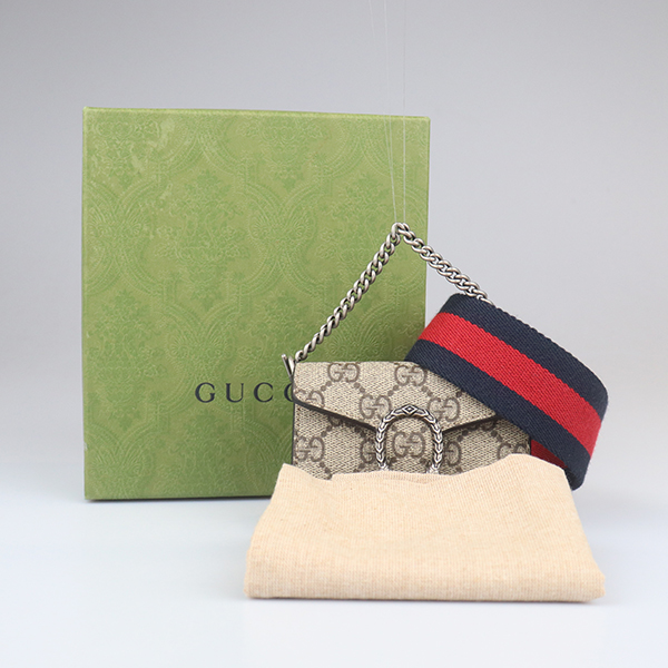 Second-hand 90's new GUCCI (Gucci) DIONYSUS GG WALLET ebony cross-body bag