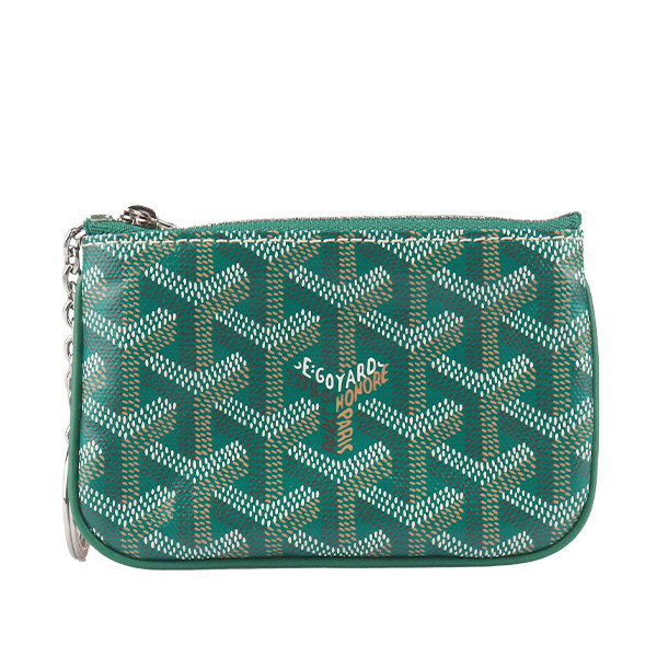 中古9新GOYARD(高雅德)SENAT NANO 钥匙包绿色涂层帆布零钱包,淘宝优惠券,粉丝福利购,淘宝优惠卷