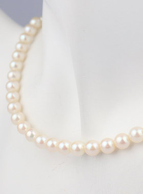 中古95新日本进口海水珍珠项链925 405cm