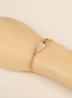 中古二奢「9.5新」BVLGARI(宝格丽)GELATI白母贝手链S750玫瑰金