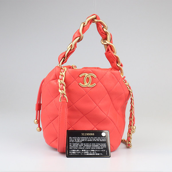 9新CHANEL香奈儿皮穿链手柄水桶红羊皮斜挎AS239二手奢侈品包包,淘宝优惠券,粉丝福利购,淘宝优惠卷